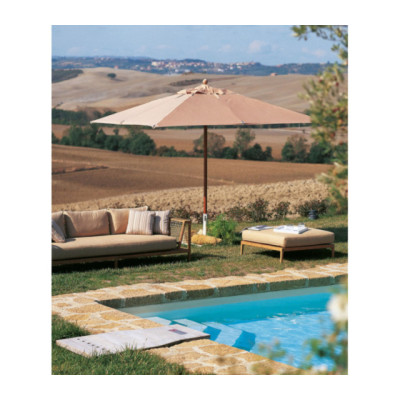 Parasol carré 300 x 300 cm Lipari de Unopiù couleur sable
