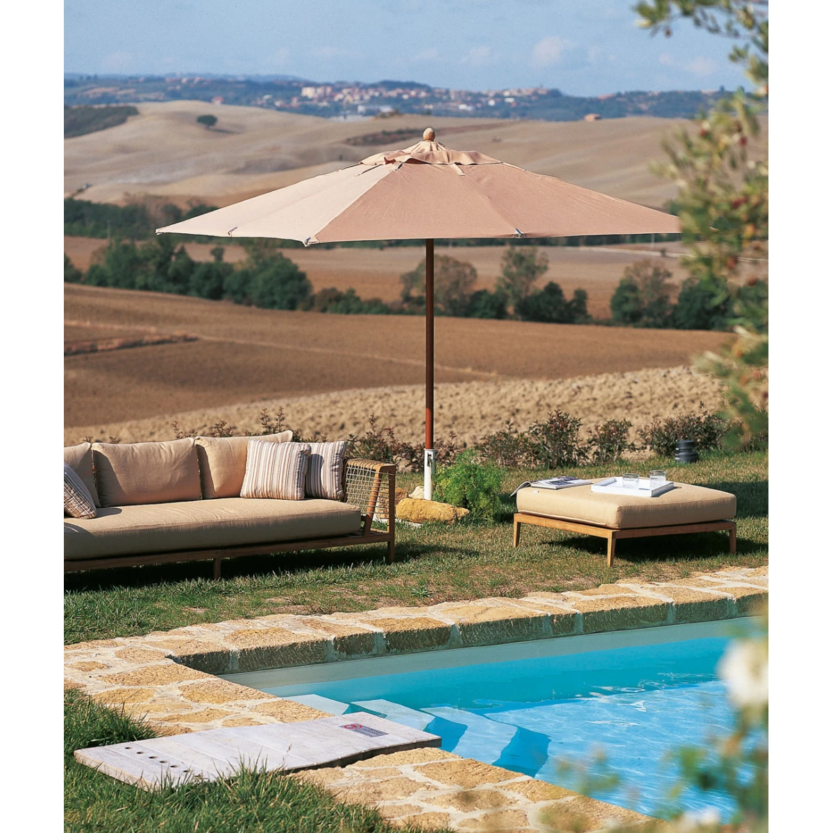 Parasol rectangulaire Lipari 300x400 cm sable - Unopiù