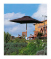 Parasol Lipari rectangulaire café
