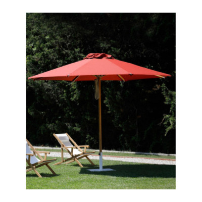 Parasol rond Ø 400 cm Lipari de Unopiù en acier rouillé