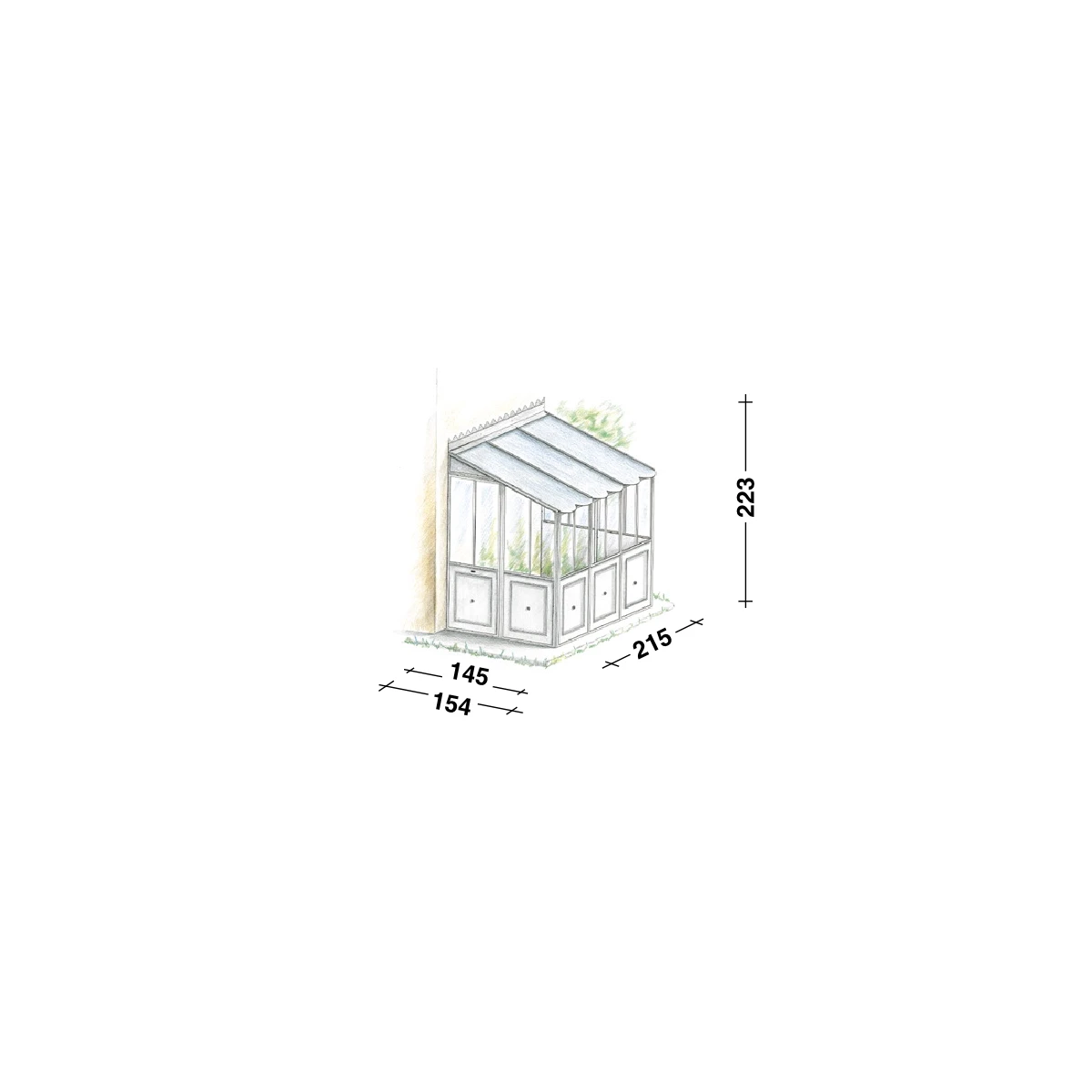 Attached greenhouse Floralia (right)