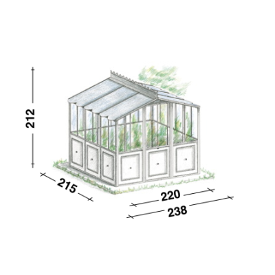 Gewächshaus selbsttragendes Modell