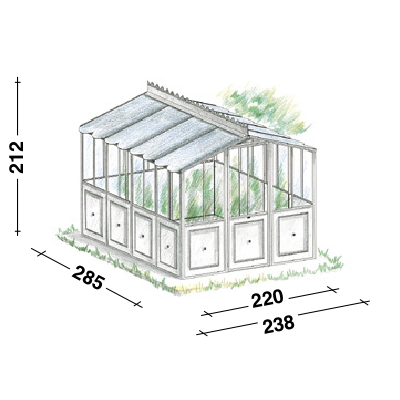 Gewächshaus selbsttragendes Modell