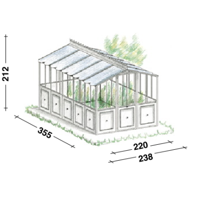 Gewächshaus selbsttragendes Modell