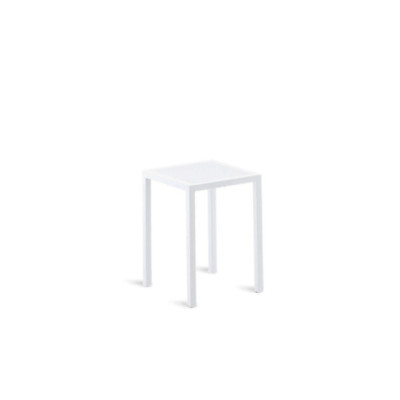 Unopiù Low stool stackable Conrad, colour white Gartenmöbel