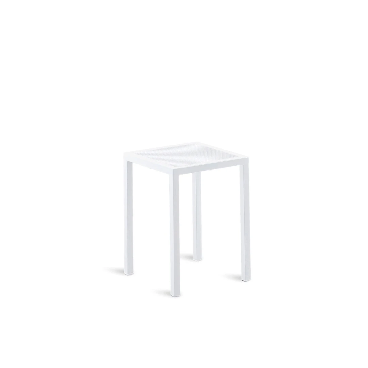 Unopiù Petit tabouret empilable Conrad couleur blanc - Gartenmöbel