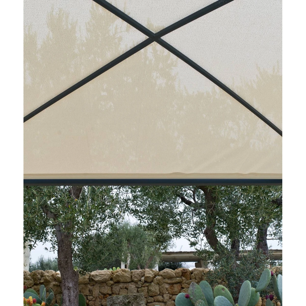 Copertura con telo microforato per modulo base, colore struttura grafite