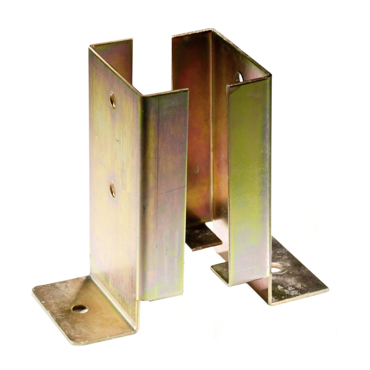 Staffa rialzata doppia in ferro zincato 90 x 90