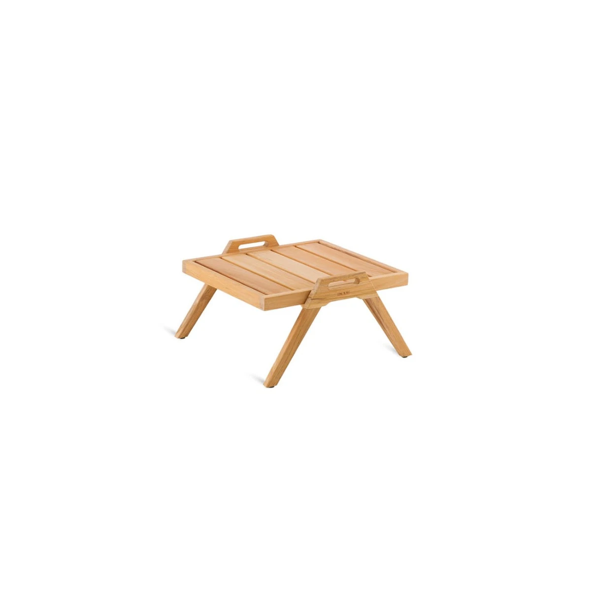 Tavolino da salotto Synthesis Unopiù in teak con maniglie eleganti