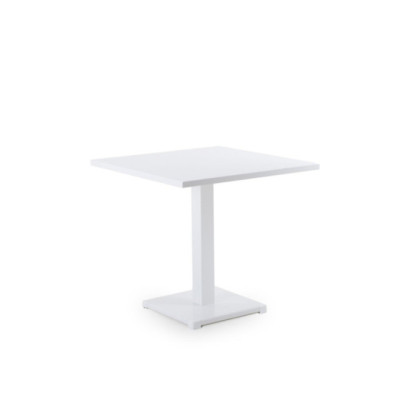 Tavolo quadrato bianco 80 x 80 H 75 cm Conrad Unopiù