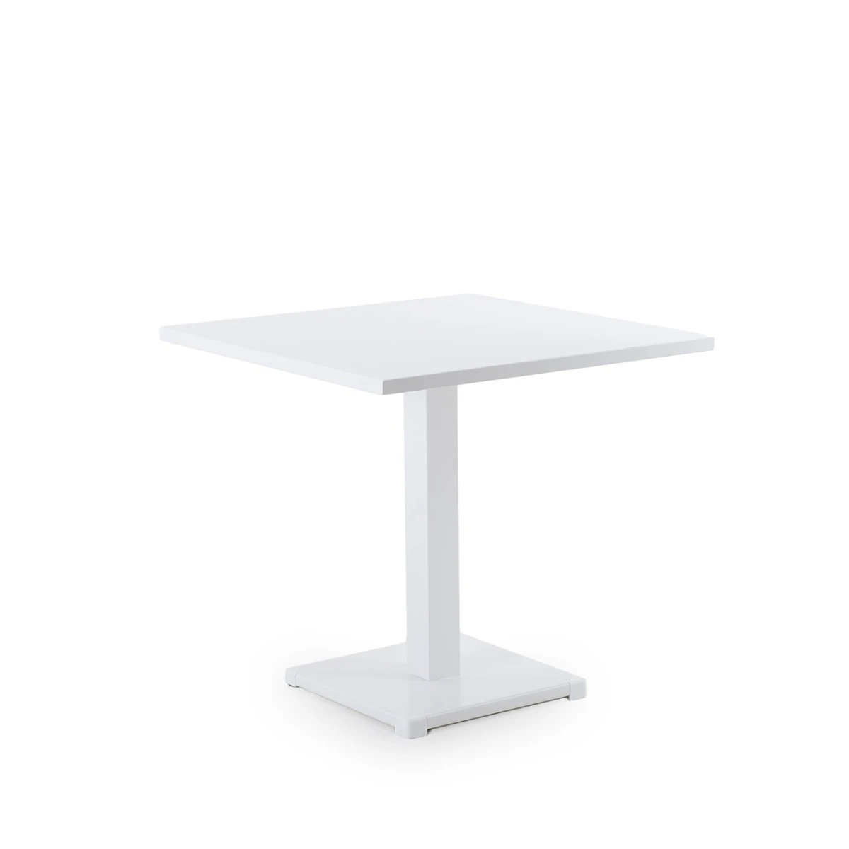 Table Conrad Unopiù carrée 80 x 80 H 75 cm blanche – Jardin Fer