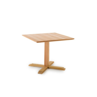 Tavolo quadrato Synthesis Unopiù in teak - Altezza 75 cm