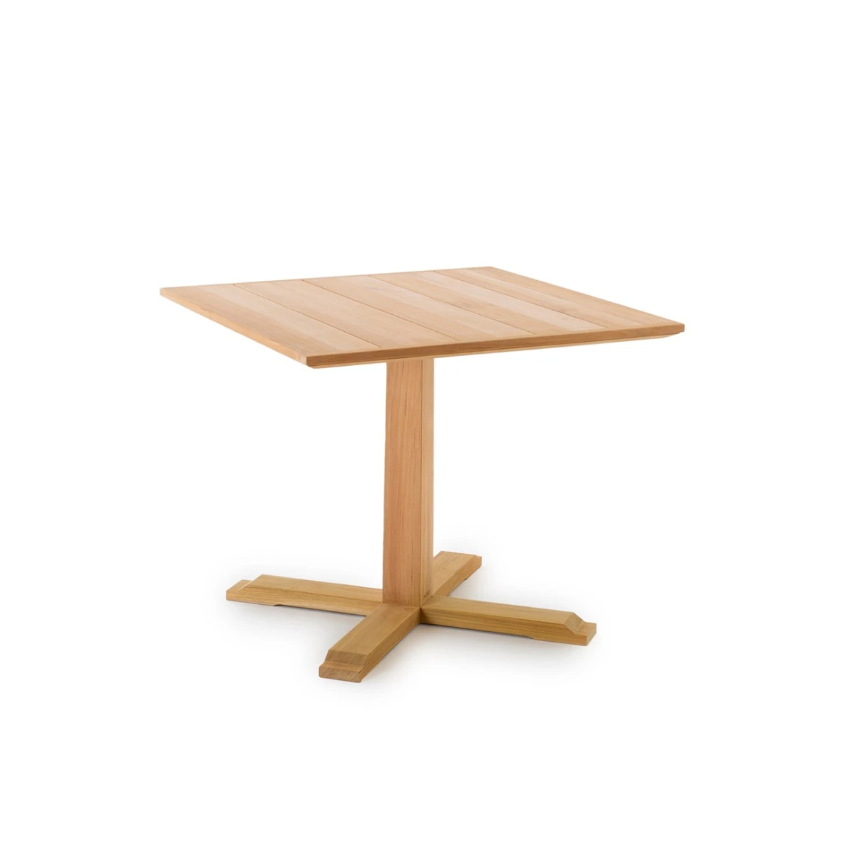 Table carrée Synthesis Unopiù en teck - Hauteur 75 cm