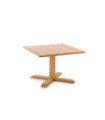 Tavolo lounge quadrato Synthesis di Unopiù in legno di teak, altezza 62 cm