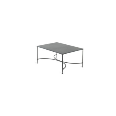 Unopiù Toscana rectangular coffee table in iron 76 x 52 cm garden