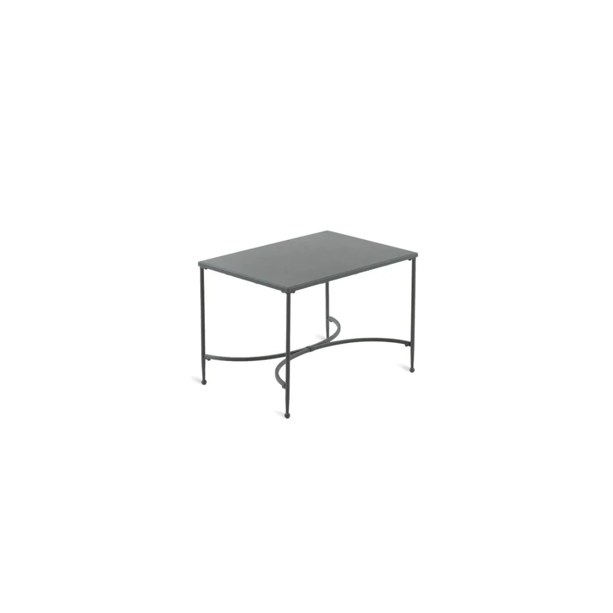 Unopiù Rectangular coffee table Toscana 52 x 38 cm in iron, colour graphite grey