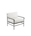 Fauteuil Toscana Unopiù (uniquement structure) en fer graphite