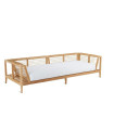 Unopiù Synthesis Sofa in Teak and Waprolace, 260 cm Length
