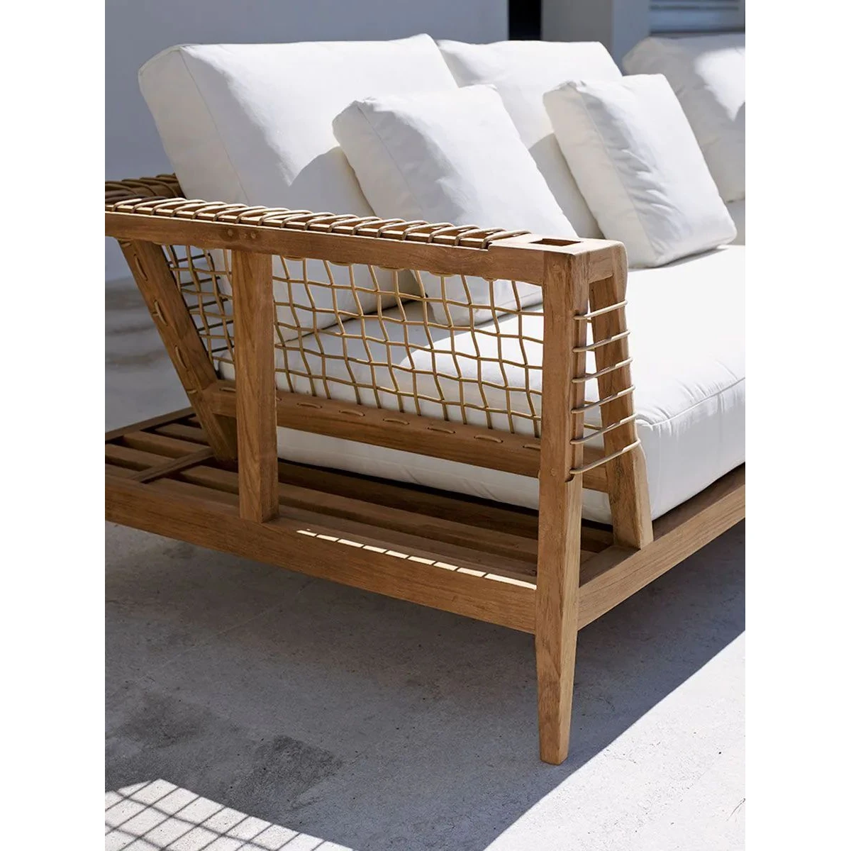 Sofa Synthesis von Unopiù – Teakholz & Waprolace L 260 kaufen