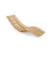Chaise longue Swing impilabile di Unopiù in teak