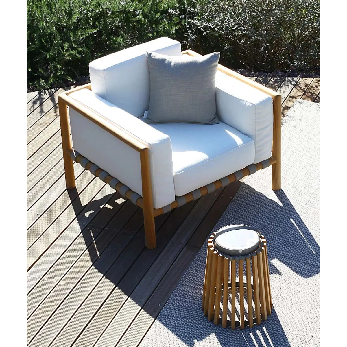 Pevero Armchair by Unopiù - Elegant Teak Wood Design Without Cushion