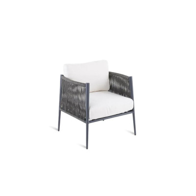 Fauteuil Luce Unopiù (structure graphite)