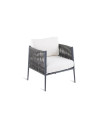 Fauteuil Luce Unopiù (Structure en aluminium graphite) sans coussin
