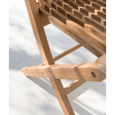 Sedia pieghevole William di Unopiù in teak