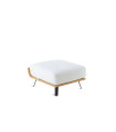 Pouf Welcome in teak con cuscino di seduta