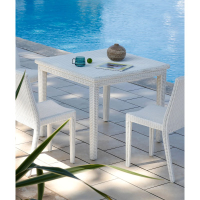 Quadratischer Tisch Agorà aus WaProLace weiss