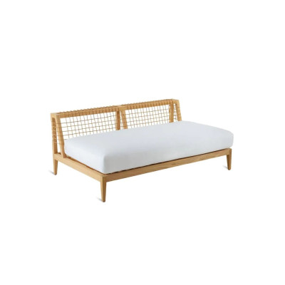 Modulo Schienale Synthesis Unopiù in Teak e Waprolace - Eleganza e Comfort