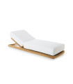 Low-Lying Synthesis Lounger by Unopiù in Teak Wood and Waprolace without Cushion