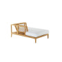 Right Chaise Lounge Module Synthesis by Unopiù - Teak & Waprolace