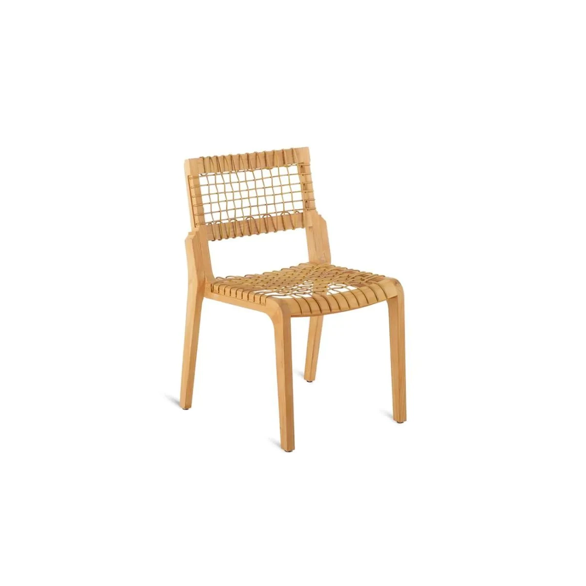 Synthesis Chair by Unopiù: Elegant Teak & Waprolace Design