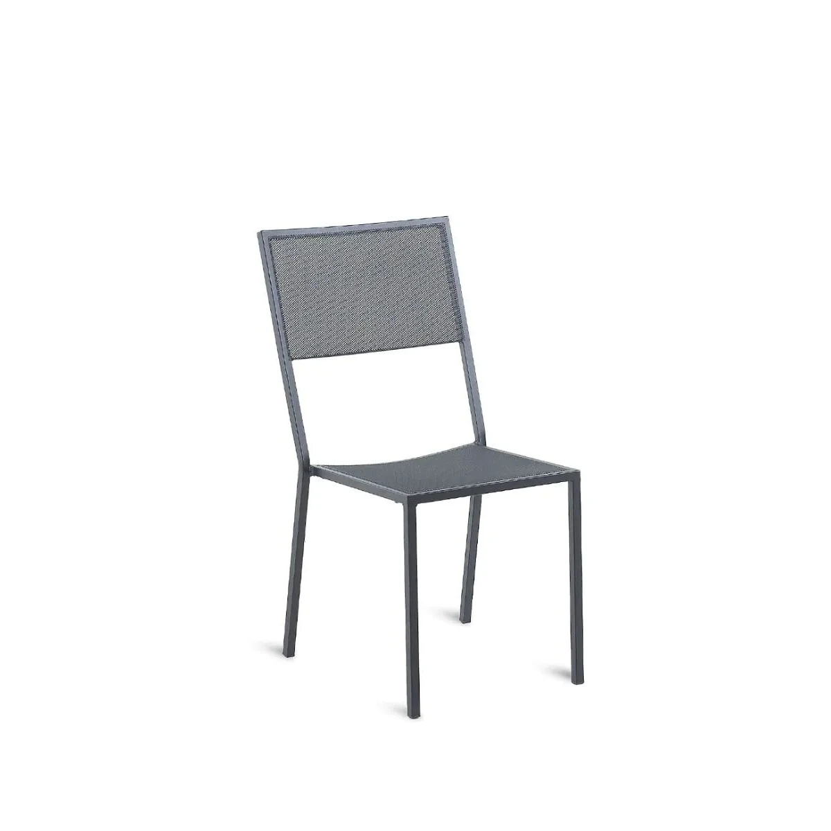 Unopiù Conrad chaise – empilable en fer graphite