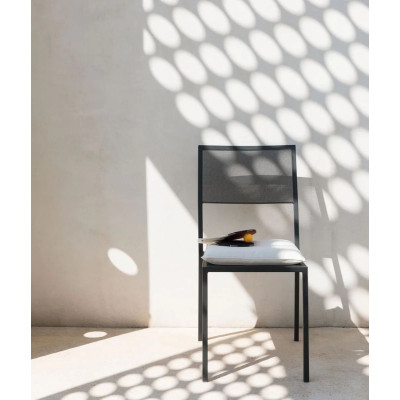 Chaise graphite Conrad Unopiù empilable en fer