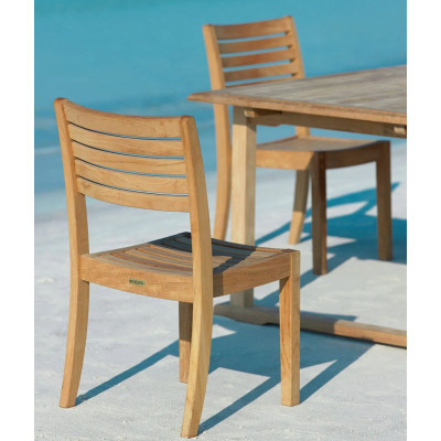 Unopiù Chelsea stackable chair in teak