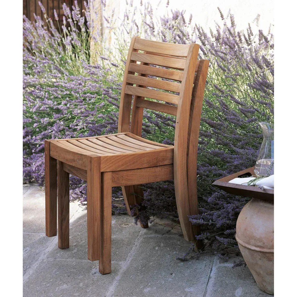 Unopiù Chelsea stackable chair in teak