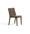 Agorà stackable chair in WaProLace tropical brown