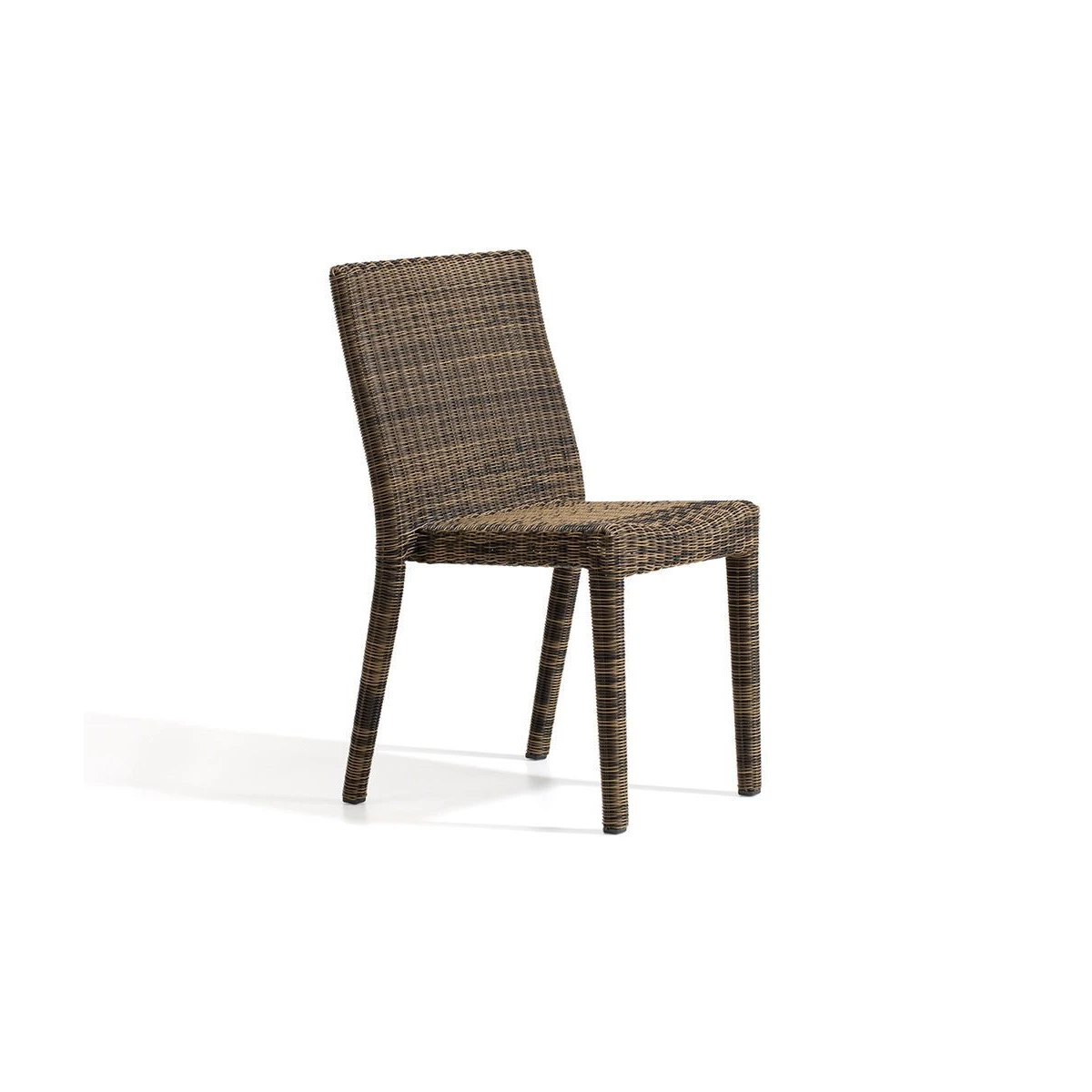 Agorà stackable chair in WaProLace tropical brown