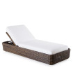 Chaise longue Agorà Unopiù en marron tropical