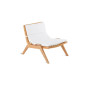 Poltrona Lounge Synthesis Unopiù in Teak e WaProLace senza cuscino