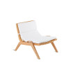 Poltrona Lounge Synthesis di Unopiù in Teak e WaProLace