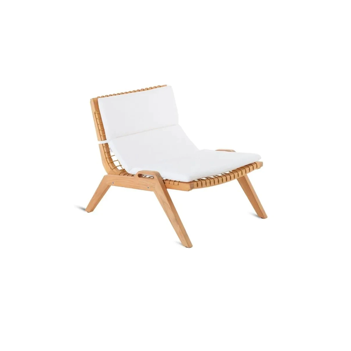 Fauteuil lounge Synthesis Unopiù : élégance en teck et WaProLace