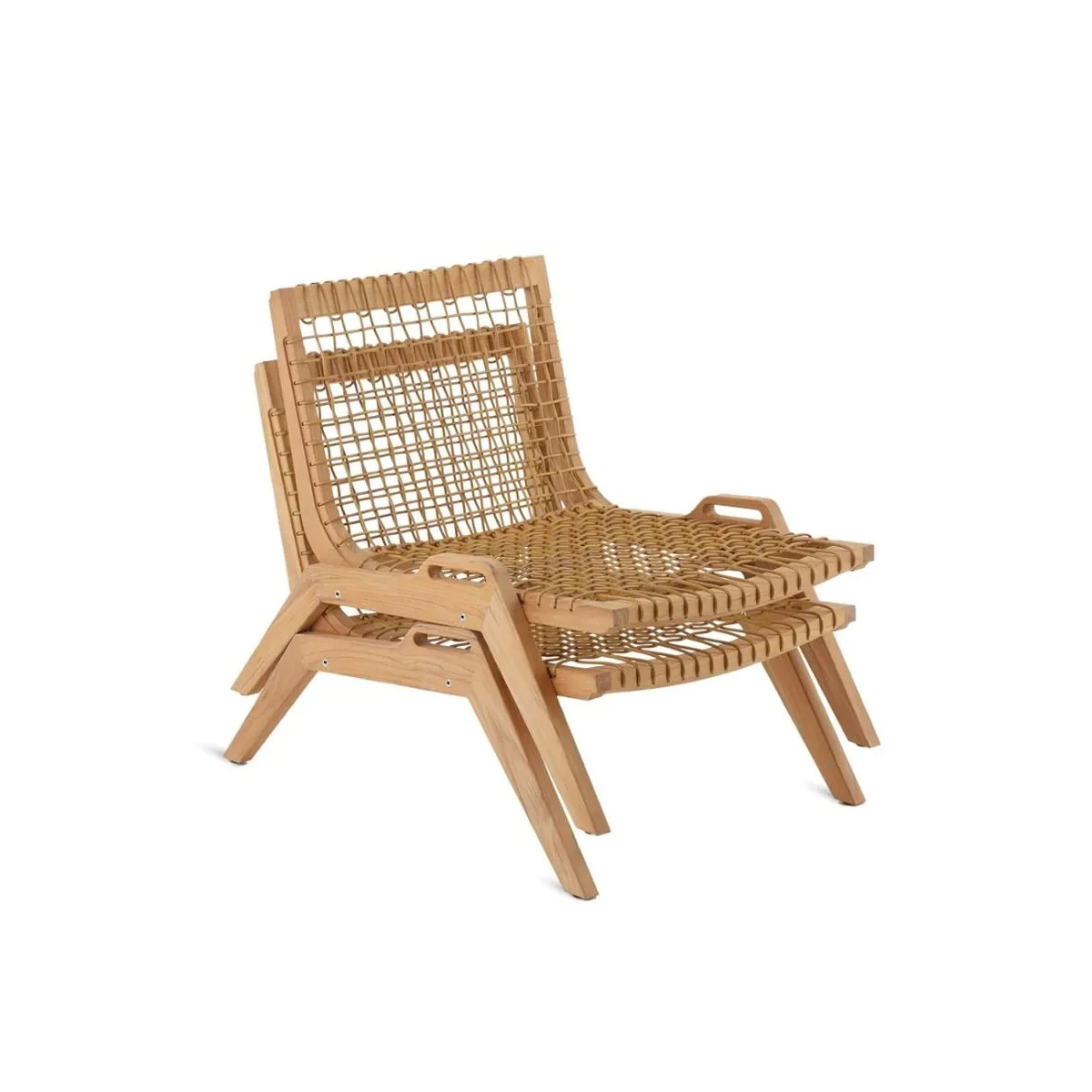 Synthesis Lounge Chair by Unopiù - Teak Wood & WaProLace Design