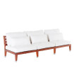 3-Seater Sofa C'est la vie in Polished Mahogany without Seat Cushions