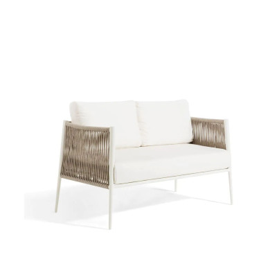 Divano Luce Unopiù (struttura colore bianco) – Bianco Avorio Gartenmöbel