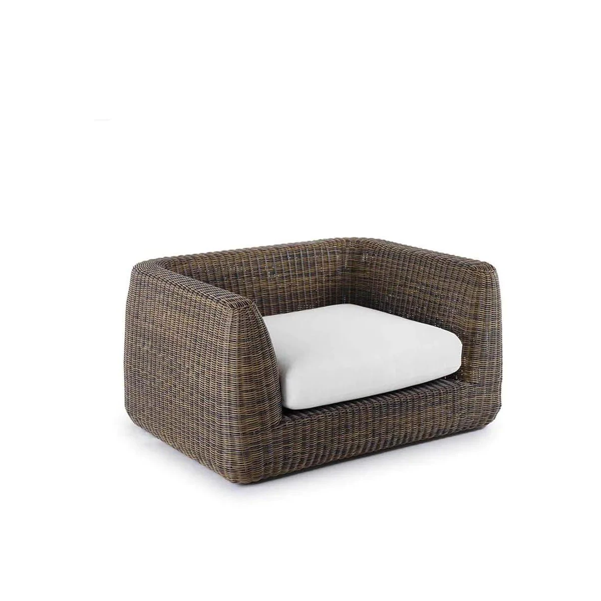 Agorà armchair structure in WaProLace colour tropical brown without cushion