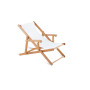 Sdraio Clio pieghevole di teak con telo