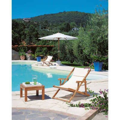 Clio folding deckchair with canvas